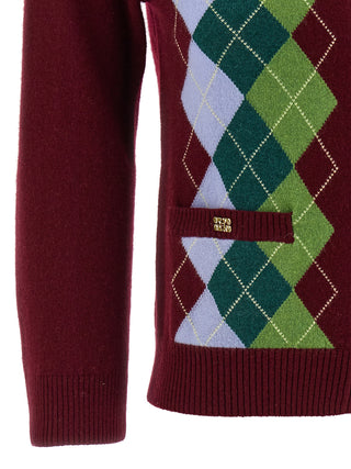 Bordeaux Merino Wool Cardigan