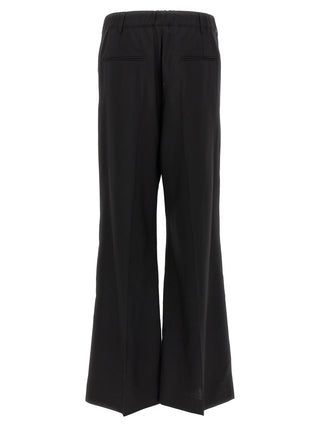 Black Virgin Wool Casual Pants