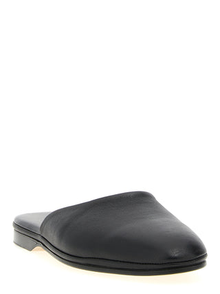 Black Calfskin Mules