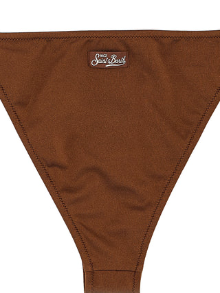 Brown Polyester Bikini