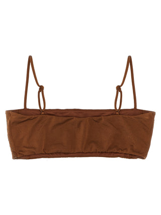 Bikini marrón de poliéster