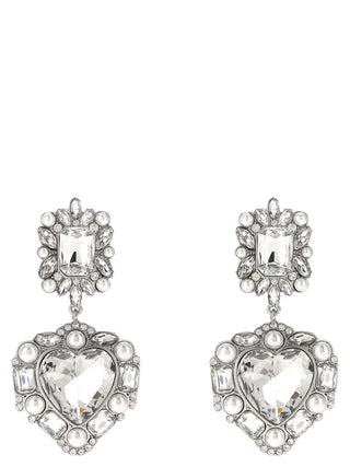 Pendientes plateados de algodón