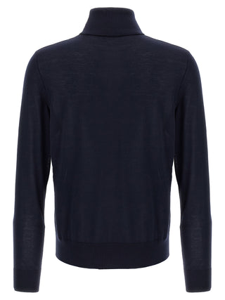 Blue Virgin Wool Cardigan
