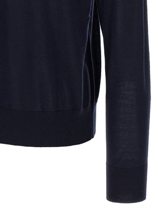 Blue Virgin Wool Cardigan
