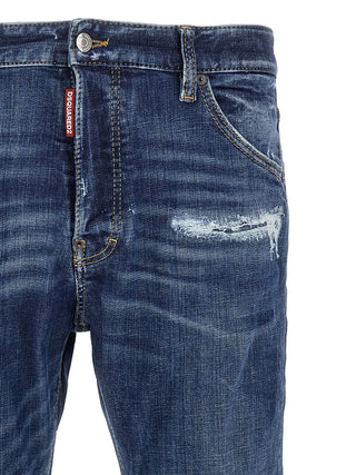 Blue Cotton Slim Fit Jeans