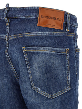 Blue Cotton Slim Fit Jeans