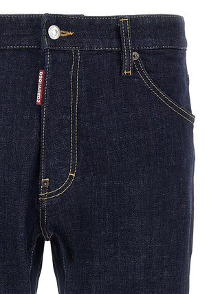 Blue Cotton Slim Fit Jeans
