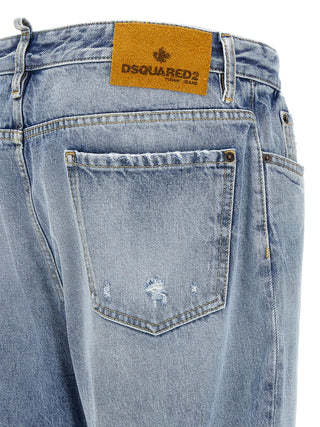 Blue Cotton Relaxed Fit Jeans