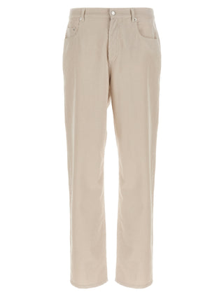 White Cotton Casual Pants