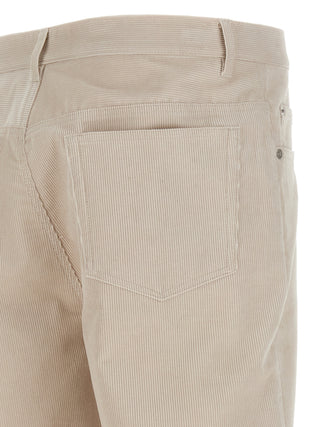 White Cotton Casual Pants