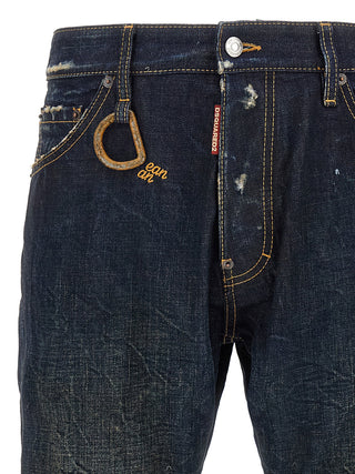 Blue Cotton Slim Fit Jeans