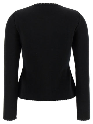 Black Virgin Wool Cardigan