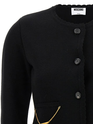 Black Virgin Wool Cardigan