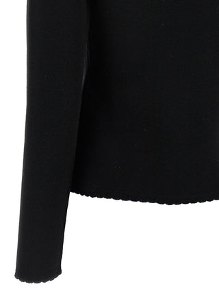 Black Virgin Wool Cardigan