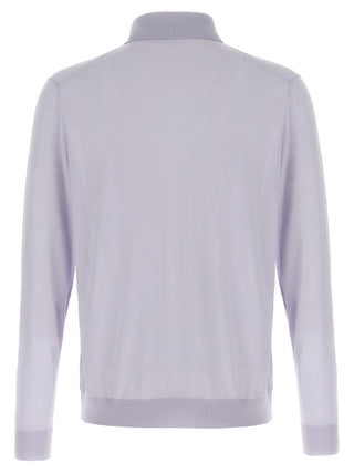 Blue Wool Polo Shirt