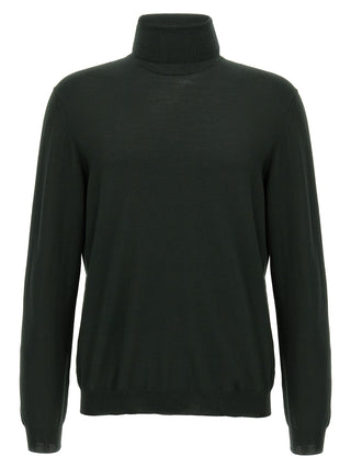 Bicolor Virgin Wool Cardigan