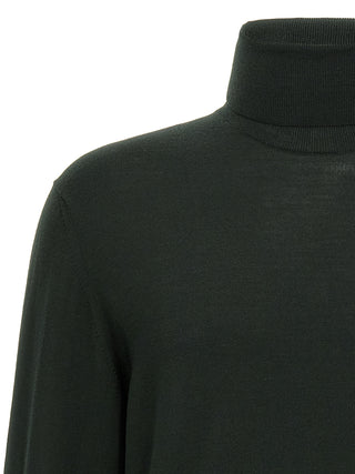 Bicolor Virgin Wool Cardigan