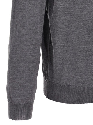 Gray Virgin Wool Polo Shirt