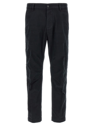 Black Cotton Chino Pants