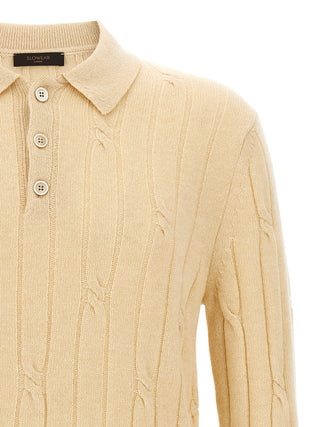 Polo de lana virgen beige