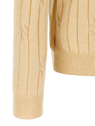 Polo de lana virgen beige