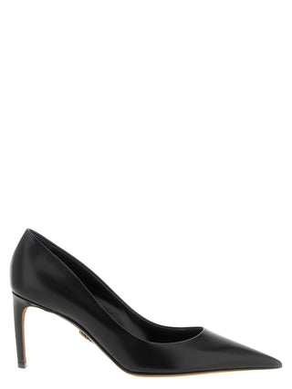 Black Calfskin High Heel Pumps