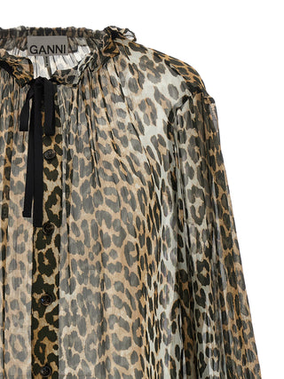 Blusa de viscosa marrón