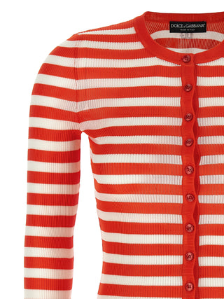 Orange Viscose Cardigan