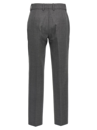 Gray Virgin Wool Dress Pants