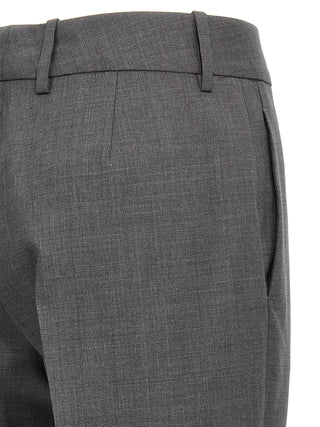 Gray Virgin Wool Dress Pants