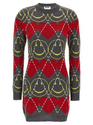 Multicolor Wool Short Dress