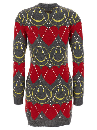 Multicolor Wool Short Dress