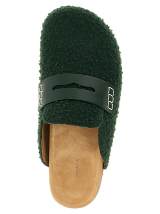 Bicolor Virgin Wool Slip-On Loafers