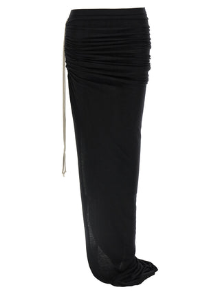 Black Wool Mini Skirt