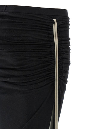 Black Wool Mini Skirt