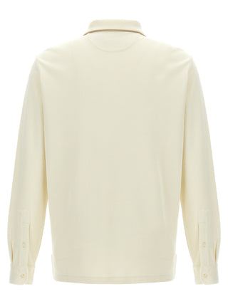 Beige Cotton Polo Shirt