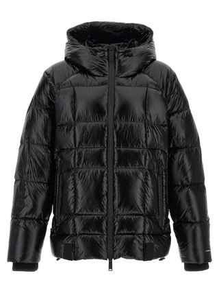 Black Polyamide Full-Length Jacket