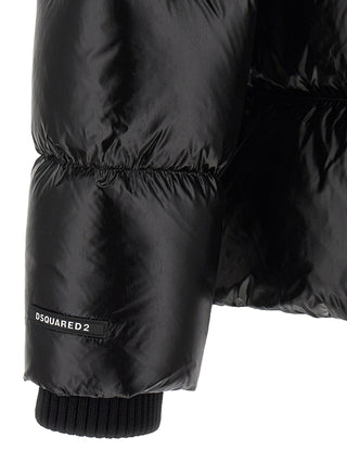 Black Polyamide Full-Length Jacket