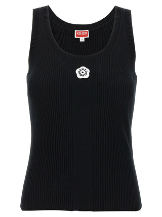 Black Viscose Sleeveles T-Shirt