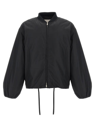 Black Polyester Bomber