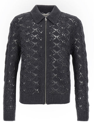 Gray Virgin Wool Cardigan