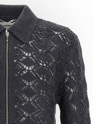 Gray Virgin Wool Cardigan