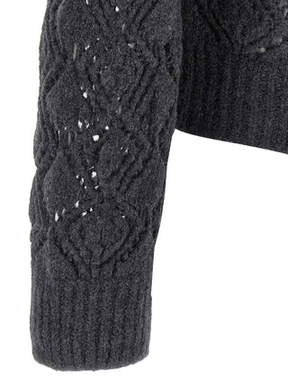 Gray Virgin Wool Cardigan