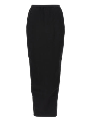 Black Wool Mini Skirt
