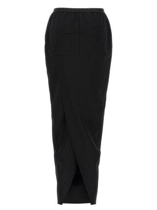Black Wool Mini Skirt
