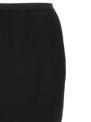 Black Wool Mini Skirt