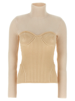 Beige Merino Wool Cardigan