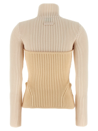 Beige Merino Wool Cardigan