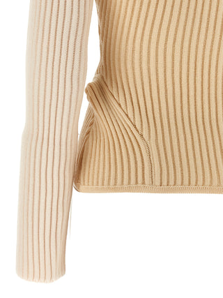 Beige Merino Wool Cardigan