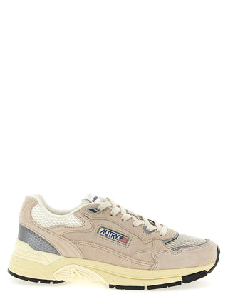 Zapatillas deportivas beige de piel de vaca